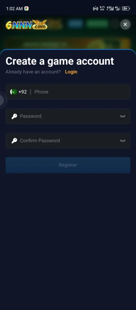 6nnn Account Registration Process